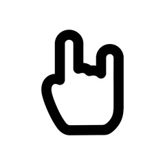 Rock Line Icon - Vector Illustration