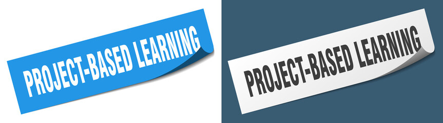 project-based learning paper peeler sign set. project-based learning sticker
