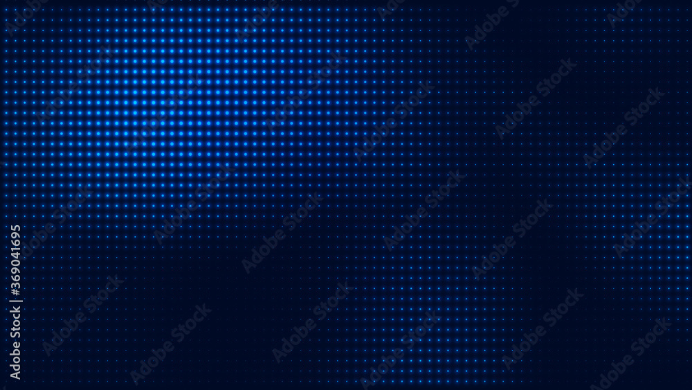 Poster dot blue pattern screen led light gradient texture background. abstract technology big data digital 