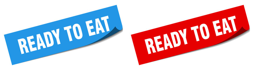 ready to eat paper peeler sign set. ready to eat sticker