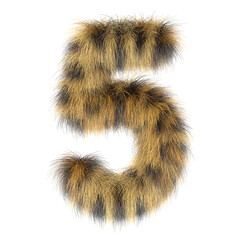 3d  Leopard  creative decorative fur number 5
