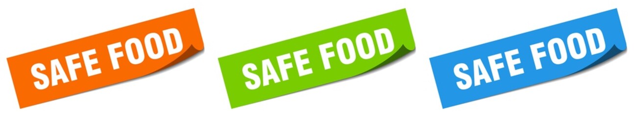 safe food paper peeler sign set. safe food sticker