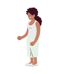 Isolated african woman vector design