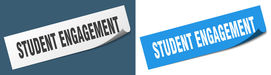 student engagement paper peeler sign set. student engagement sticker