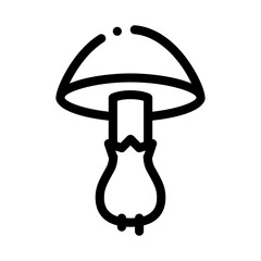 mushroom vegetable icon vector. mushroom vegetable sign. isolated contour symbol illustration
