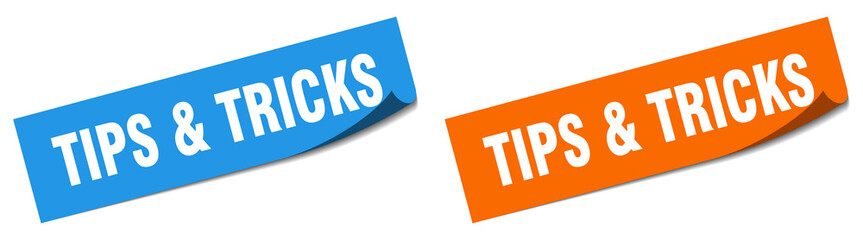 tips & tricks paper peeler sign set. tips & tricks sticker