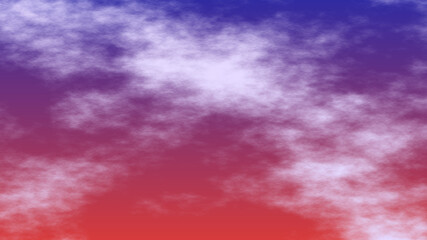 Naklejka na ściany i meble Colorful Red Blue Sunset Cloud Sky Light Texture Background