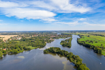 Die Havel im Havelland in der Nähe von Ketzin im Sommer