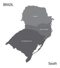 Brazil South region map