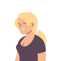 Isolated blond woman vector design