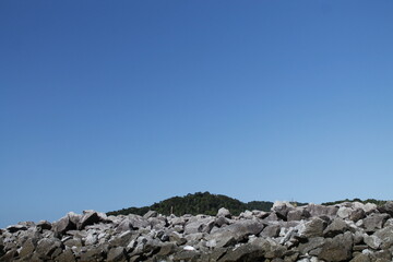 mountain landscape with blue sky