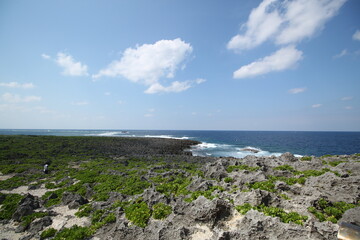 Fototapeta na wymiar Beautiful landscape at Cape Zanpa, Okinawa, Japan, Asia