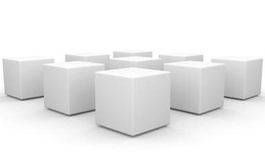 3D box on white background