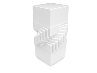 3D box on white background