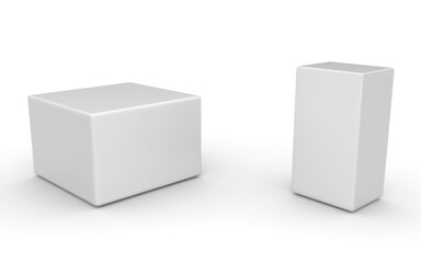 3D box on white background