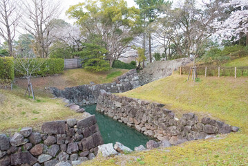 駿府城の二ノ丸水路（静岡県静岡市）