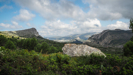 Sierra Bernia Mountains in Spain at Costa Brava region