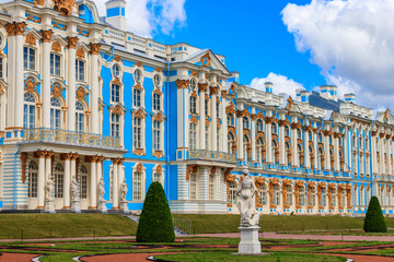 Catherine Palace is a Rococo palace located in the town of Tsarskoye Selo (Pushkin), 30 km south of...