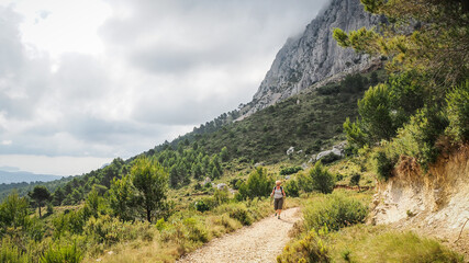 Naklejka na ściany i meble Sierra Bernia Mountains in Spain at Costa Brava region