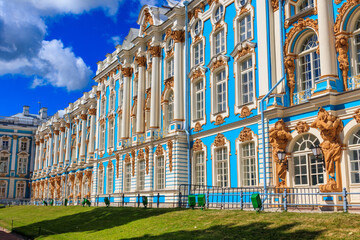 Catherine Palace is a Rococo palace located in the town of Tsarskoye Selo (Pushkin), 30 km south of...
