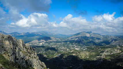 Sierra Bernia Mountains in Spain at Costa Brava region