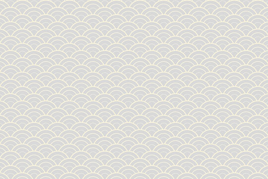 Cream Color Seamless Pattern Japanese Style, Cream Pattern On Gray Background