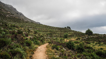 Sierra Bernia Mountains in Spain at Costa Brava region