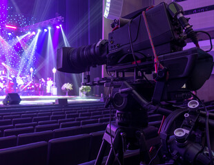 TV broadcast of the event from the theater.