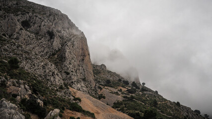 Sierra Bernia Mountains in Spain at Costa Brava region