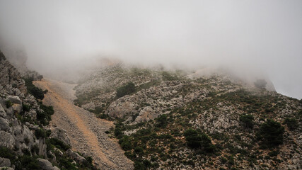 Sierra Bernia Mountains in Spain at Costa Brava region