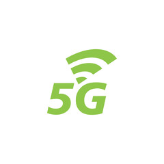 5g network icon design template vector isolated