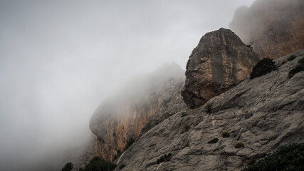 Sierra Bernia Mountains in Spain at Costa Brava region