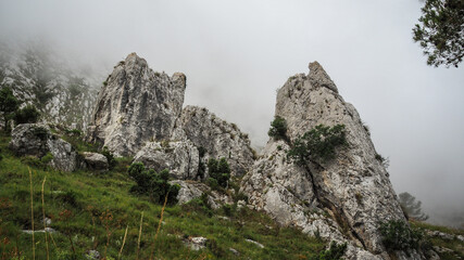 Sierra Bernia Mountains in Spain at Costa Brava region