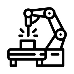 manufacturing engineering machine icon vector. manufacturing engineering machine sign. isolated contour symbol illustration
