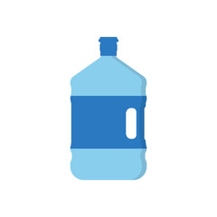 Big bottle for water icon. Flat style