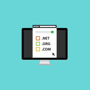 Registration & domain name concept