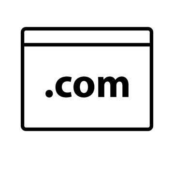 Domain com icon line style
