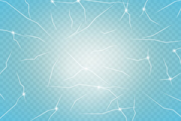 Ice with cracks nature background