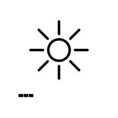 Brightness level icon simple design