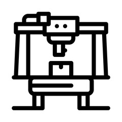 manufacturing machine icon vector. manufacturing machine sign. isolated contour symbol illustration