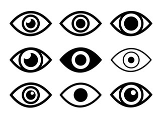 Eye icon set vector illustration