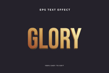Glory gold 3d text effect
