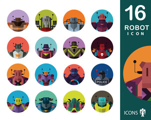 Robot set set of 15 quality vector robots
