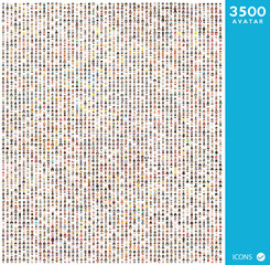 3500 avatars - obrazy, fototapety, plakaty
