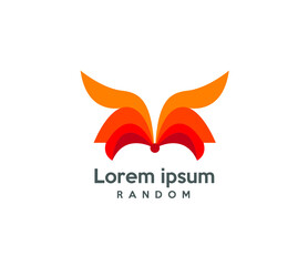 abstract butterfly logo