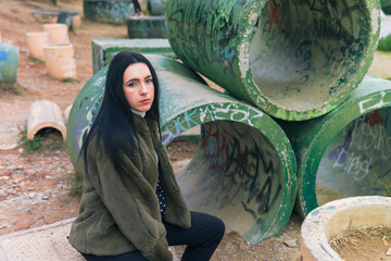Retrato urbano de chica al exterior