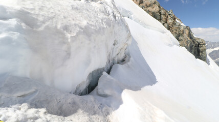 cervinia valle aosta italy zermatt switzerland matterhorn glacier snow report ski conditions august 2020 summer skiing wintersports in summer mountain landscape weather mountain alps of europe