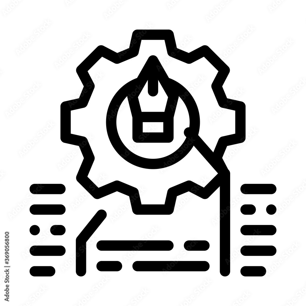 Poster front end working and design icon vector. front end working and design sign. isolated contour symbol