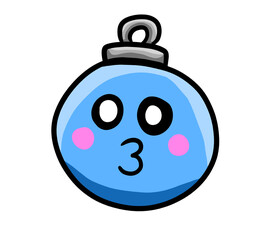 Cartoon Stylized Flirty Christmas Bulb