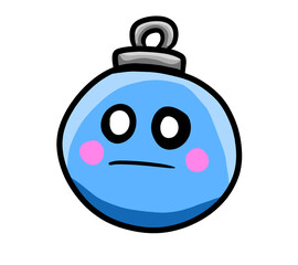 Cartoon Stylized Bored Christmas Bulb